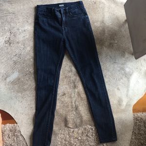 UO 25x29 0 high rise dark blue ankle skinny jeans
